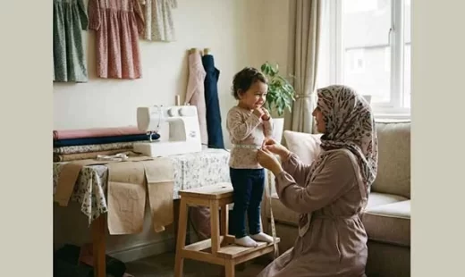مقدار پارچه برای لباس کودک